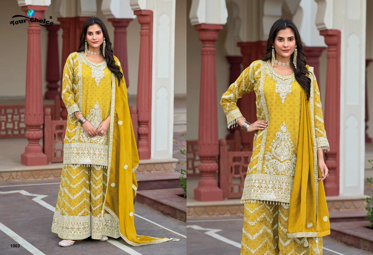 Firdous By Your Choice Chinon Designer Readymade Suits Exporters In India